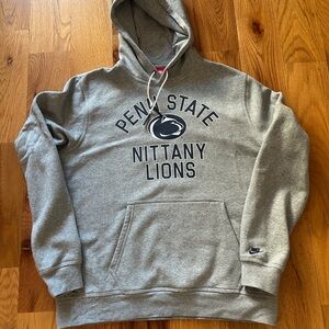 Nike Gray Hoodie Sweatshirt with Penn State Logo
